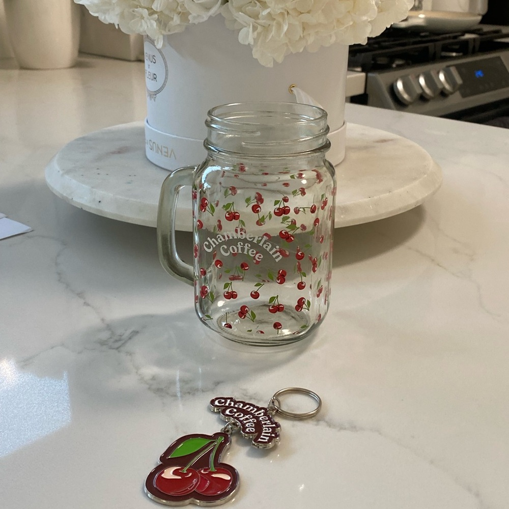 🍒Chamberlain Coffee Cherry Mason Jar Mug & Keychain🍒